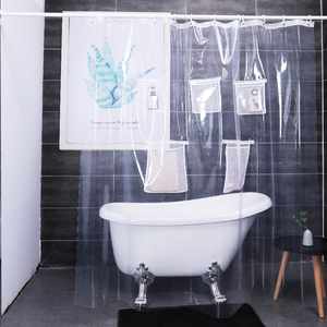 <span class=keywords><strong>Rideau</strong></span> <span class=keywords><strong>de</strong></span> <span class=keywords><strong>douche</strong></span> <span class=keywords><strong>transparent</strong></span> en maille PEVA épaissi, imperméable et résistant à la moisissure pour séparation <span class=keywords><strong>de</strong></span> salle <span class=keywords><strong>de</strong></span> bain - Product Image 2