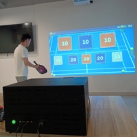 Projecteur interactif mobile tout-en-un Ultra-HD 4K pour sol/mur, une solution de projection murale interactive intégrée pour les enfants