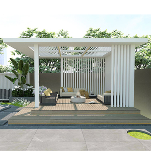 Pérgola Moderna de Aluminio Independiente con Paredes Laterales de Vidrio, Resistente al Viento y a la Lluvia, para Restaurantes, Cafés, Patios y <span class=keywords><strong>Terrazas</strong></span> - Product Image 2