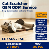 Griffoir réversible pour chat en carton ondulé durable, protection de canapé et de meubles, jouet