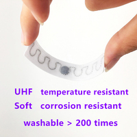 Etiquetas de lavandería RFID resistentes a altas temperaturas para la gestión de ropa de hotel Prendas sensibles al calor lavables duraderas 860-960MHz