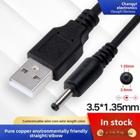 Câble audio USB DC3.5 1.35m, blindage en PVC, pour appareil photo, téléphones mobiles, ordinateur, lampe anti-moustiques, petit ventilateur, connecteur 3.5mm