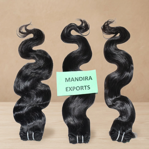 100% vierge naturel noir vague de corps cuticule aligné temple indien Remy Extensions de cheveux lâche vague profonde brut non transformé faisceaux - Product Image 6