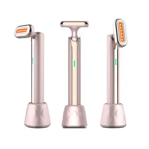 4-in-1 LED 아이 스킨케어 완드 홈 사용 뷰티 디바이스 빛나는 리뉴얼 아이 스킨케어 완드 페이셜 아이 뷰티 마사지 레드 라이트