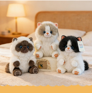 <span class=keywords><strong>Peluche</strong></span> de <span class=keywords><strong>chat</strong></span> réaliste, jouet en <span class=keywords><strong>peluche</strong></span> moelleux et réaliste en forme de <span class=keywords><strong>chat</strong></span> assis, à suspendre au sac ou au sac à dos, vente en gros - Product Image 1