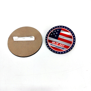 Lencana MDF kosong Pin sublimasi Tag nama logo kustom hadiah Wisuda - Product Image 4