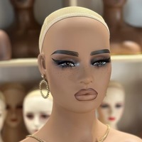 Tête de perruque européenne et américaine longueur d'épaule, tête de mannequin pour affichage sur un modèle demi-corps, accessoire de photographie féminine.