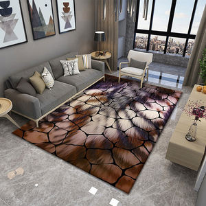 Fábrica decoración del hogar sala de estar diseño 3D impreso terciopelo de cristal área alfombra personalizada - Product Image 1