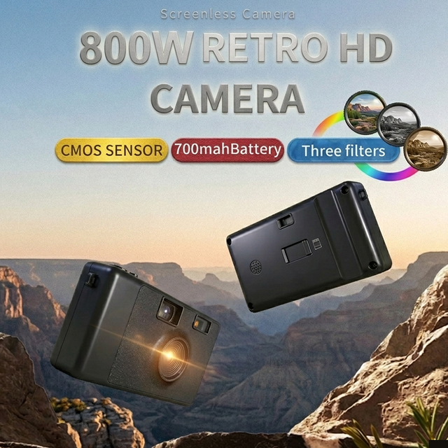 Retro Filter X3 Digital Kids Camera Portable Children Mini Camera Type-C Point & Shoot Photo Camera for Children Gift