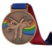 Médaille unisexe d'arts martiaux pour Taekwondo, Karaté, Judo, Kung Fu, Jiu-Jitsu, Grappling, Samurai, Kendo, Aikido, Lutte