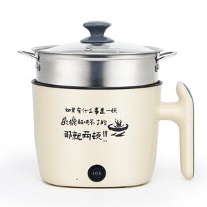 หม้อต้มก๋วยเตี๋ยวไฟฟ้าอเนกประสงค์แบบพกพา1.3L ขนาดเล็กหม้อต้มน้ำร้อนพร้อมเคลือบสารกันติด - Product Image 2