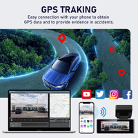 OEM/ODM Kamera Dasbor Tersembunyi 4K Lensa Ganda GPS 2 Kanal 5G WiFi dengan Perekaman Berulang, Penglihatan Malam Super & Monitor Parkir