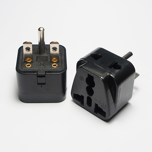 อะแดปเตอร์สำหรับเดินทางอเนกประสงค์สีขาว/ดำปลั๊กสปเตอร์250V สำหรับยุโรปกับเรา - Product Image 2