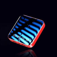 Batterie externe à charge rapide au design miroir fin 10000mAh avec affichage numérique LED, ports Micro USB et double USB