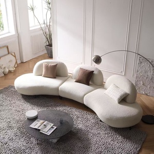 <span class=keywords><strong>Venta</strong></span> Directa <span class=keywords><strong>de</strong></span> Fábrica, Sofá Curvo Grande <span class=keywords><strong>de</strong></span> Estilo Francés, Diseño Artístico y Combinable, Personalizable - Product Image 2