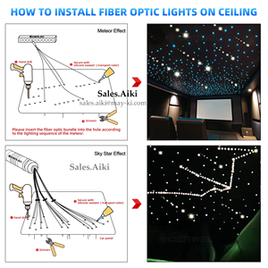 Plafond étoile à fibre optique Led Rgb galaxy Dynamic <span class=keywords><strong>Twinkle</strong></span> Starry Sky Room avec 0.75end Glow Pmma Shooting Star Light Source Kit - Product Image 5