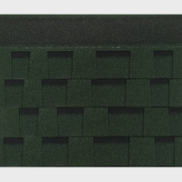 Herstellerprodukt Doppelschicht-Dachziegel Grüne Farbe Asphalt-Dachschindeln