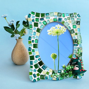 Cadre photo fait main DIY, autocollants mosaïque créatifs pour enfants, 5-8 pouces, développement de l'intelligence visuelle émotionnelle et de la coordination œil-main - Product Image 3