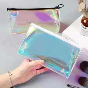 Luxury Elegant Holographic PVC Ziplock <b>Bag</b> with Metal Zipper for Clothing <b>Makeup</b> Gemstone Jewelry and Necklaces Storage Aseptic - Product Image 2