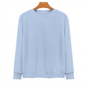 Sweat-shirts unisexes en molleton à col rond avec logo personnalisé, manches longues, pull-over pour homme, 100% coton, jersey uni pour l'automne - Product Image 2