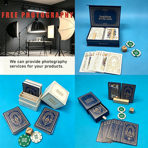 Baraja de Cartas de Póker Personalizadas de Lujo, de Papel, PVC, Plástico, Impermeables, con Logotipo Personalizado, Impresión a Todo Color, para Juegos de Casino - Product Image 5
