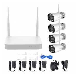 Tốt nhất ngoài trời không dây an ninh Hệ thống <span class=keywords><strong>Camera</strong></span> 3MP HD 4-kênh Mini Wifi NVR tầm nhìn ban đêm H.265 IP66 không thấm nước DC 12V eseecloud - Product Image 1