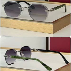 Unisex Rimless Leopard-Head <b>Sunglasses</b> UV400 Non-Polarized Lenses Fashionable Metal <b>Frame</b> for Driving <b>Sunglasses</b> Woman Luxury - Product Image 4