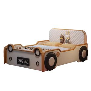 JINS, venta al por mayor, cama de madera maciza azul naranja, Suite para niños, muebles, serie de coches, personalidad, niños, niñas, coche deportivo, cama para niños - Product Image 6