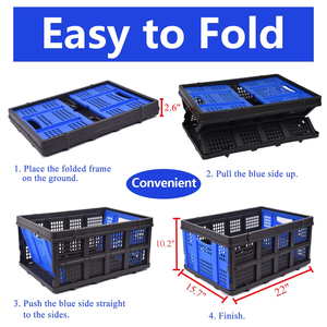 <b>Folding</b> Pallet <b>Box</b> Container Caisses Plastique/plastic Container <b>Box</b> for Fruit <b>Storage</b> - Product Image 2