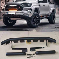 Barre de protection avant (bull bar) pour Toyota Hilux 2016-2025 – Vente en gros, barre de protection en fer avec revêtement noir, accessoires de spoiler