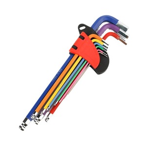 Jeu de clés hexagonales et Torx à embout sphérique, codées par couleur |   Clés <span class=keywords><strong>Allen</strong></span> en acier CR-V |    Kit d'outils à couple élevé pour usage domestique et industriel - Product Image 5
