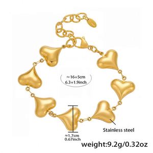 Collar de Cadena para Clavícula con Colgante de Corazón de Acero Inoxidable Chapado en Oro para Mujer, Diseño Moderno y de Gran Venta - Product Image 6