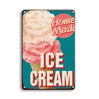 2025 estilos calientes personalizados de alta calidad impresos carteles de hojalata de comida helado palomitas de maíz patatas fritas bebidas tienda carteles de Metal