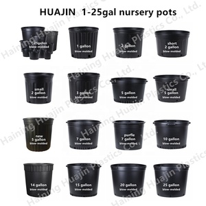 Huajin 15 Gallon Nồi 57 Quart 54 Lít 18 "Inch 45Cm Thổi Khuôn Đen HDPE Nhựa Vườn ươm Chậu Cho Các Nhà Máy - Product Image 2