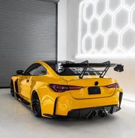 Pour BMW M4 : Pare-chocs avant modifié en fibre de carbone, kit carrosserie, spoiler latéral, garde-boue, pare-chocs de voiture, couvercle de coffre, diffuseur, capot