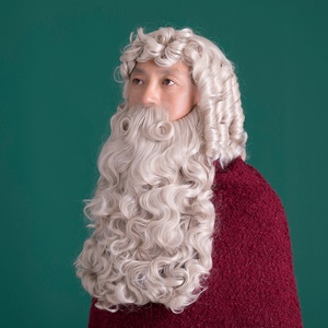 Prêt à expédier <span class=keywords><strong>Perruque</strong></span> <span class=keywords><strong>et</strong></span> <span class=keywords><strong>barbe</strong></span> <span class=keywords><strong>de</strong></span> <span class=keywords><strong>Père</strong></span> <span class=keywords><strong>Noël</strong></span> <span class=keywords><strong>de</strong></span> qualité supérieure en cheveux synthétiques couleur or blanc 2025 - Product Image 3