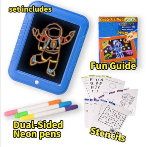 Almohadilla mágica de plástico con luz 3D 2025 con cepillo para bolígrafo, portapapeles para niños, tablero de arte creativo de escritura LED educativo - Product Image 5