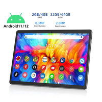 Tablette PC 2 en 1 personnalisée de 10,1 pouces IPS 2 Go/4 Go + 32 Go/64 Go WIFI, tablette Android 12 avec clavier détachable pour étudiants