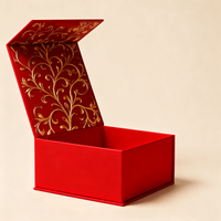 Boîte d'emballage magnétique rigide en carton recyclable avec logo personnalisé, boîte cadeau pliante de luxe avec couvercle magnétique