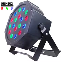 Projecteur PAR plat en plastique à 18 LED, 3-en-1/4-en-1/5-en-1/6-en-1 RGBW DMX512 pour éclairage de scène, DJ, discothèque, fête, mariage et événements