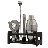 Ensemble de shakers à cocktails classiques professionnels en acier inoxydable, de haute qualité, réutilisables, durables, écologiques, emballage en boîte cadeau, outils de bar