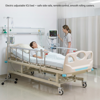 Lit médical manuel à double manivelle 2 fonctions pour patient, semi-élevable, pour hôpital, vente en gros