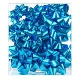 Cintas de Regalo de Poliéster Satinado de Doble Cara con Lazo Azul Estrella Personalizado, con Decoraciones Metálicas Tejidas e Impresión Digital para Navidad - Product Image 6