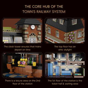 ชุดตัวต่อ Xbert 66194 3587 ชิ้น สถานีรถไฟยุโรป ของเล่นเสริมพัฒนาการทางเทคนิค ของเล่นพลาสติก ของขวัญเทศกาลทันสมัย - Product Image 4