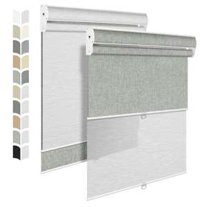Stores enrouleurs 2 en 1, fonction double jour et nuit, fonctionnement fluide, idéal pour les baies vitrées, les véranda, les villas, les appartements - Product Image 2
