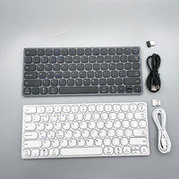IMB-8100U Keyboard Nirkabel Mini Portabel 2.4G Tipe-c Ultra Tipis BT1 BT2 BT3 78 Tombol Slim Aluminium Alloy Scissor Dapat Diisi Ulang