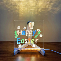 Tableau lumineux LED en acrylique DIY 2025, tableau publicitaire effaçable, tableau créatif pour dessiner et écrire, jouets pour enfants