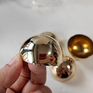 Латунные полушарики H62, полированные 38 мм, 40 мм, 50 мм, 60 мм, 100 мм, диаметр 120 мм, полые полусферы, 1,0 мм, материал, Толстая латунная полусфера - Product Image 4