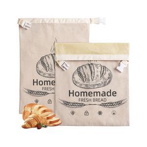 2 confezioni di sacchetti di pane di cera d'api per pasta madre, riutilizzabile sacchetto di pane di cera d'api in lino biologico per la conservazione della freschezza di pasta madre fatta in casa - Product Image 1