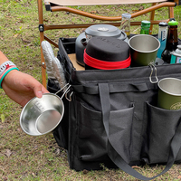 Sac de transport pliable pour outils de barbecue, sacs tactiques pour extérieur, jardin, voyage, pique-nique, organisateur de coffre de garage, sac de rangement pour camping